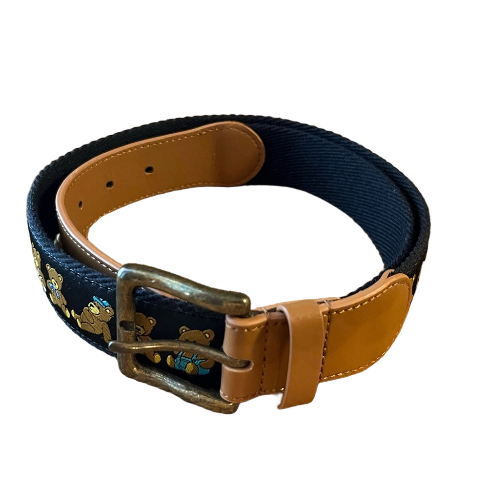 Teddy Fresh belt faux leather and canvas material size M/L Unisex